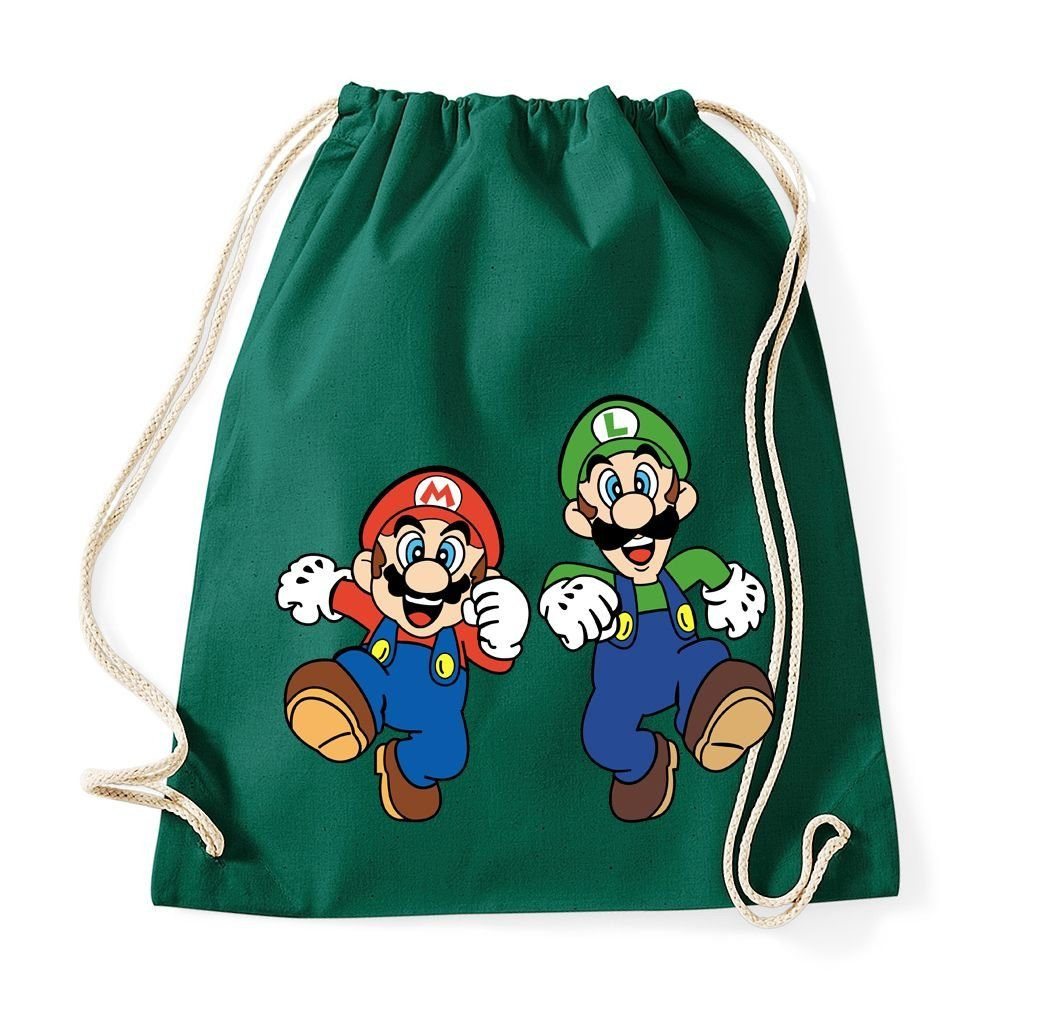 Youth Designz Turnbeutel Mario & Luigi Baumwoll Tasche Turnbeutel von Youth Designz
