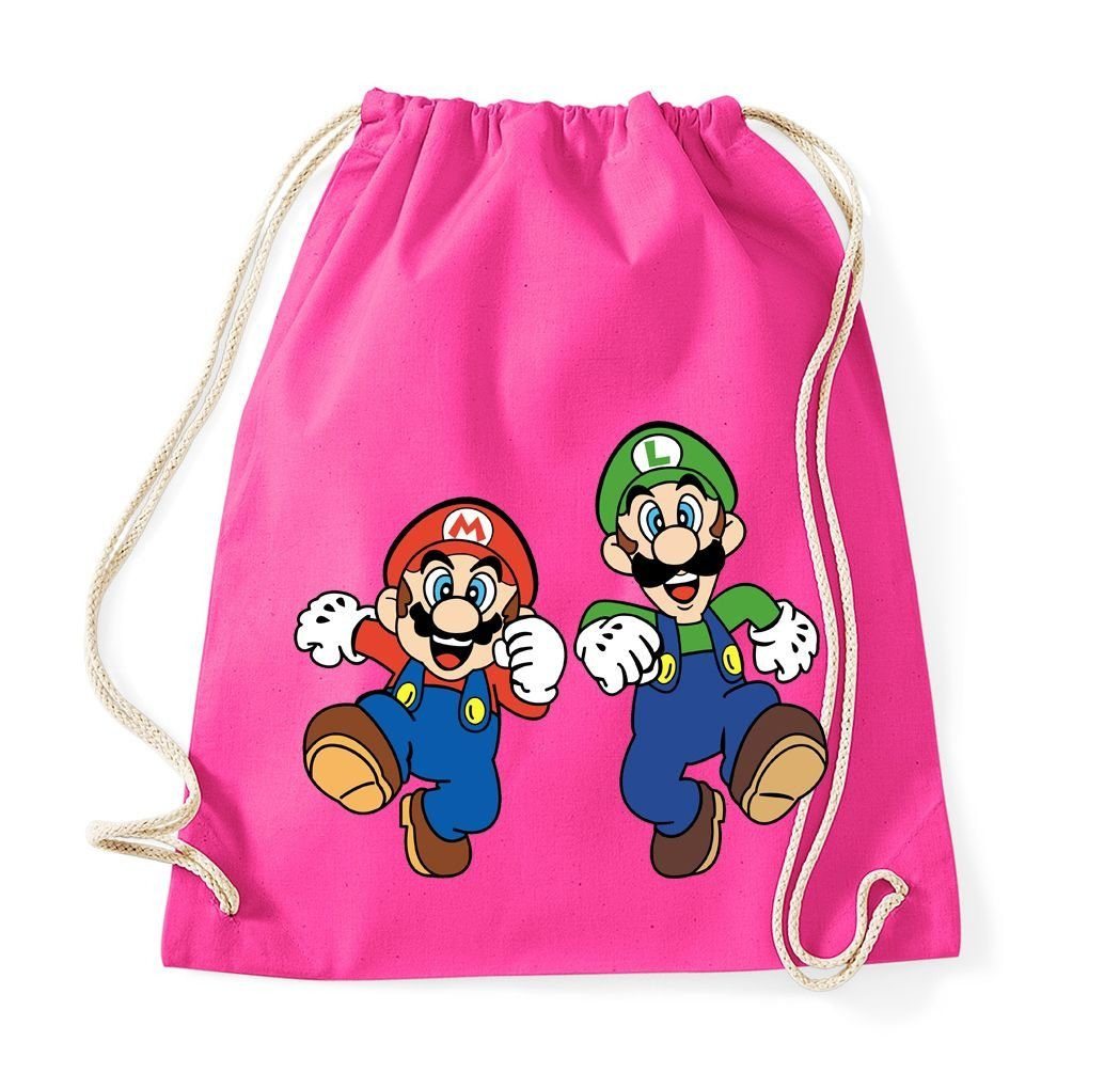 Youth Designz Turnbeutel Mario & Luigi Baumwoll Tasche Turnbeutel von Youth Designz