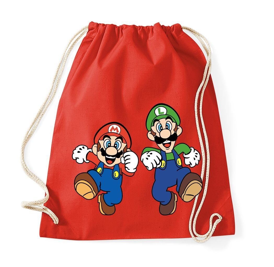 Youth Designz Turnbeutel Mario & Luigi Baumwoll Tasche Turnbeutel von Youth Designz