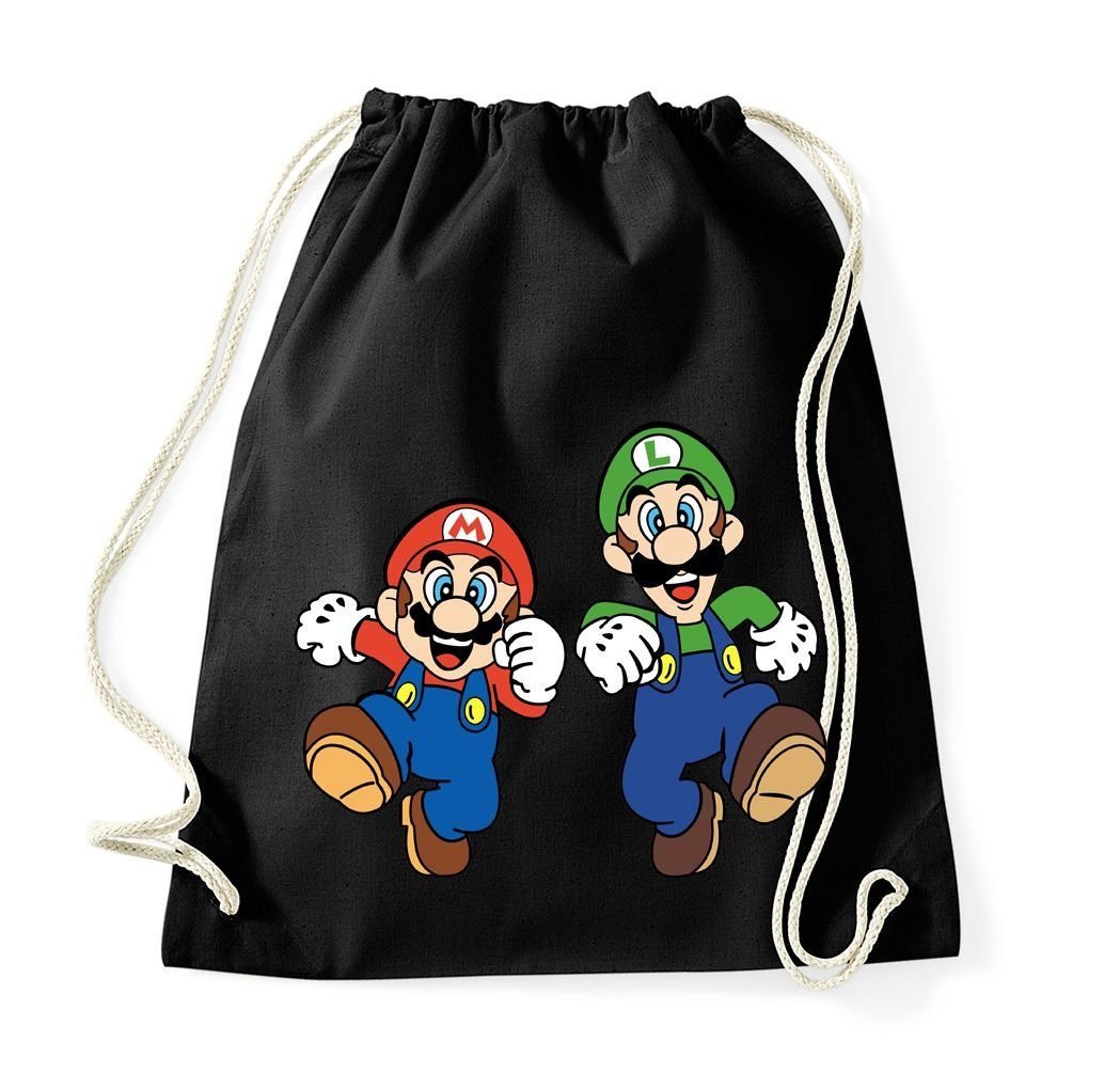 Youth Designz Turnbeutel Mario & Luigi Baumwoll Tasche Turnbeutel von Youth Designz
