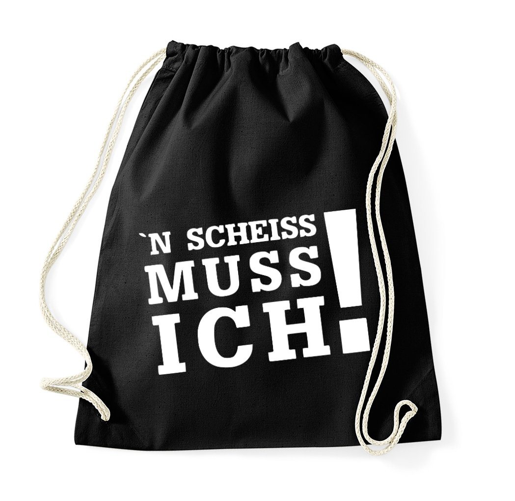 Youth Designz Turnbeutel `N Scheiss Muss Ich!" Baumwoll Tasche Turnbeutel, mit lustigem Print" von Youth Designz