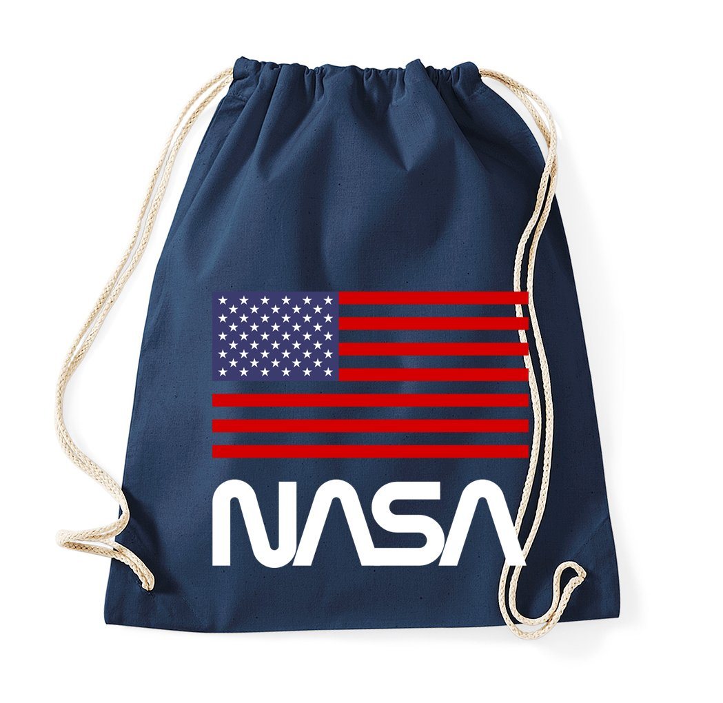 Youth Designz Turnbeutel NASA USA Baumwoll Tasche Turnbeutel, mit modischem Print von Youth Designz