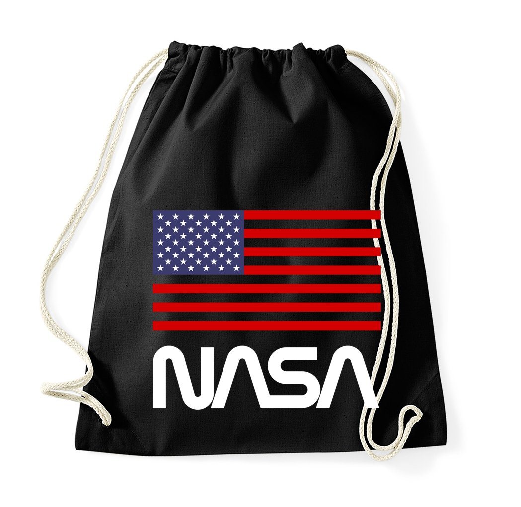 Youth Designz Turnbeutel NASA USA Baumwoll Tasche Turnbeutel, mit modischem Print von Youth Designz