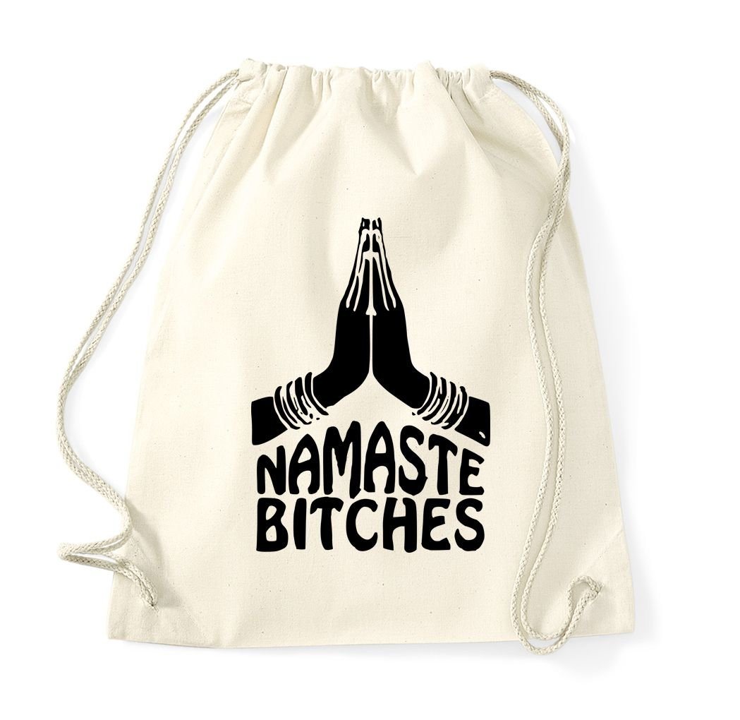 Youth Designz Turnbeutel Namaste Hand Baumwoll Tasche Turnbeutel, mit modischem Print von Youth Designz