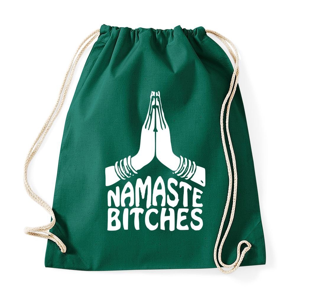 Youth Designz Turnbeutel Namaste Hand Baumwoll Tasche Turnbeutel, mit modischem Print von Youth Designz