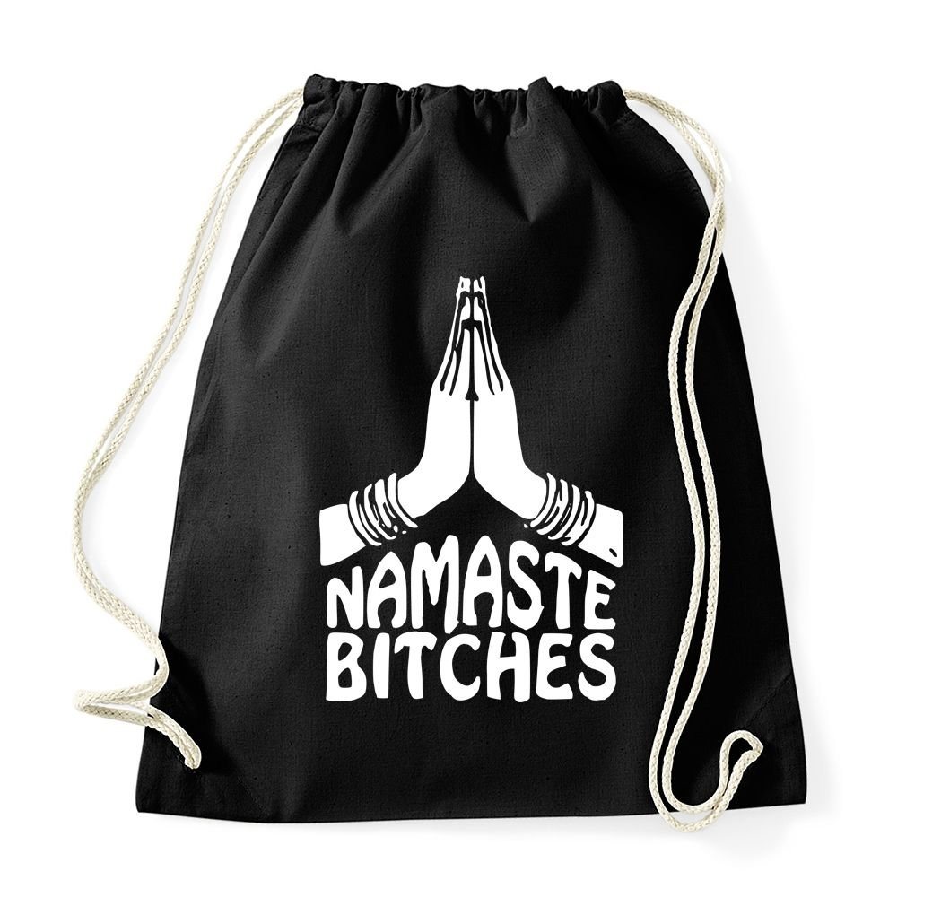 Youth Designz Turnbeutel Namaste Hand Baumwoll Tasche Turnbeutel, mit modischem Print von Youth Designz