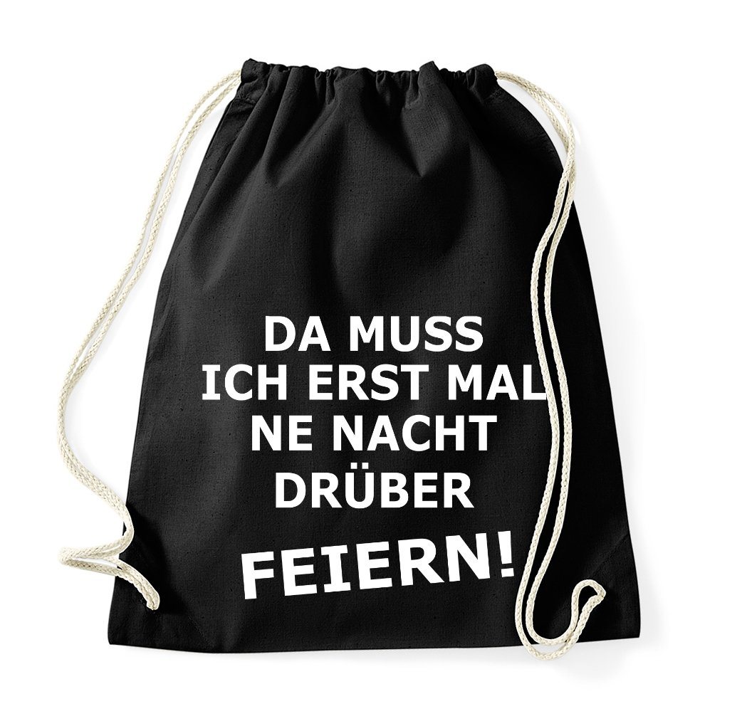 Youth Designz Turnbeutel Ne Nacht Drüber Feiern" Baumwoll Tasche Turnbeutel, mit lustigem Print" von Youth Designz