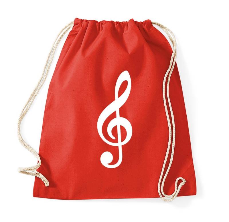 Youth Designz Turnbeutel Notenschlüssel Baumwoll Tasche Turnbeutel, mit modischem Print von Youth Designz