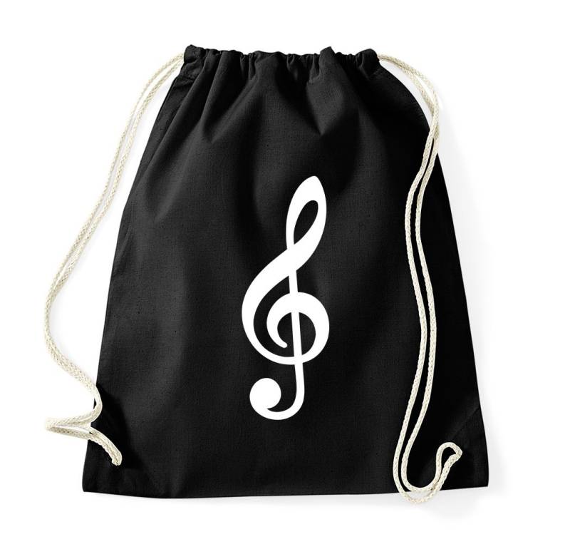 Youth Designz Turnbeutel Notenschlüssel Baumwoll Tasche Turnbeutel, mit modischem Print von Youth Designz