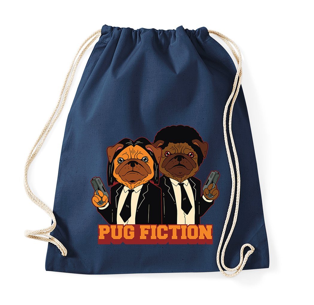 Youth Designz Turnbeutel Pug Fiction Baumwoll Tasche, mit trendigem Motiv von Youth Designz