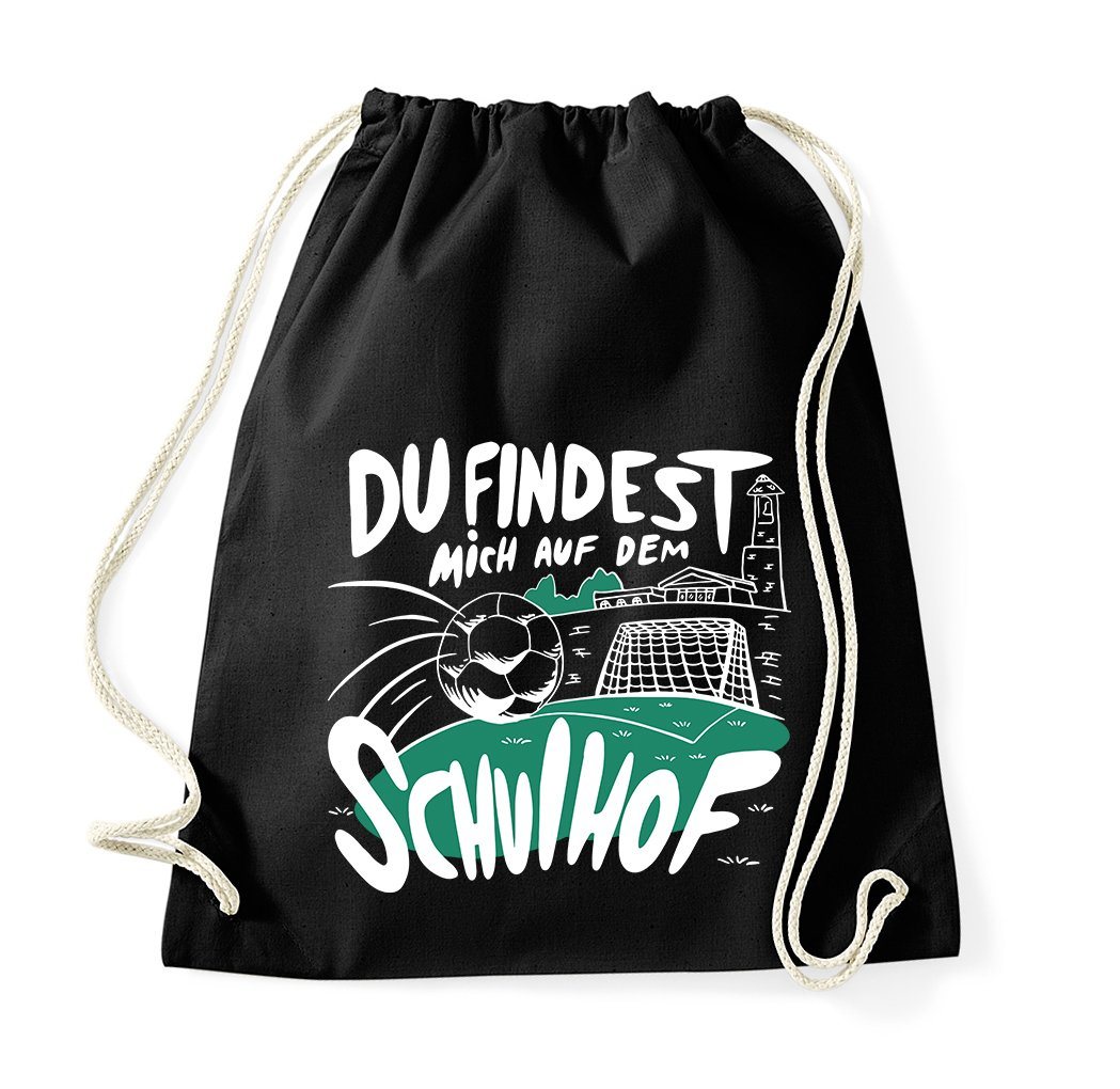 Youth Designz Turnbeutel Schulhof Fußball Baumwolle Tasche, mit trendigem Aufdruck Spruch von Youth Designz