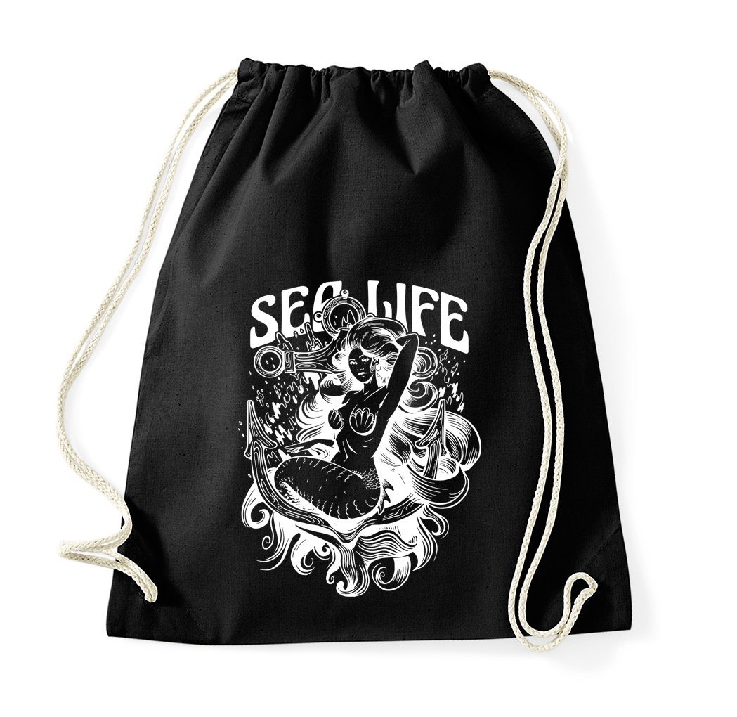 Youth Designz Turnbeutel Sea Life" Meerjungfrau Baumwoll Tasche Turnbeutel, mit trendigem Frontprint" von Youth Designz