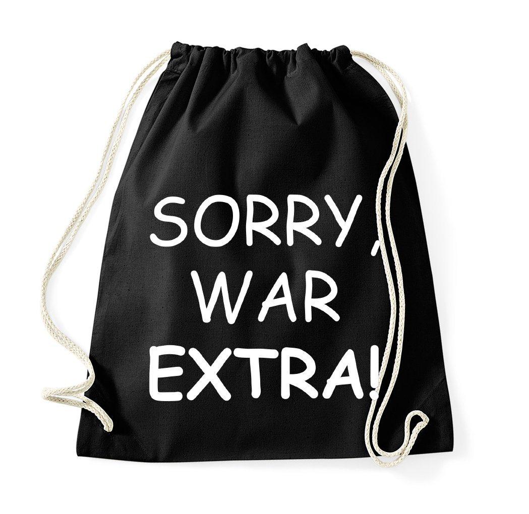 Youth Designz Turnbeutel Sorry, War Extra Baumwoll Tasche Turnbeutel, mit lustigem Print von Youth Designz