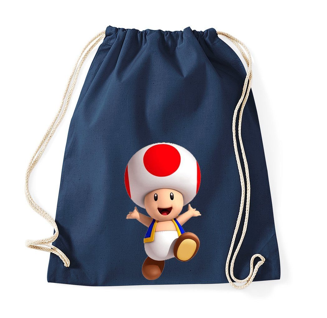 Youth Designz Turnbeutel Toad Baumwoll Tasche Turnbeutel, mit lustigem Frontprint von Youth Designz