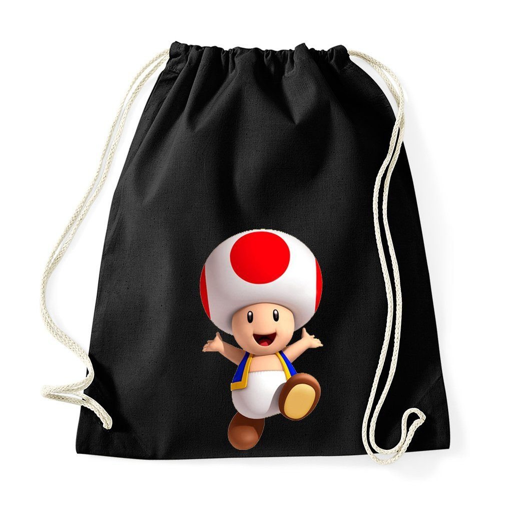 Youth Designz Turnbeutel Toad Baumwoll Tasche Turnbeutel, mit lustigem Frontprint von Youth Designz