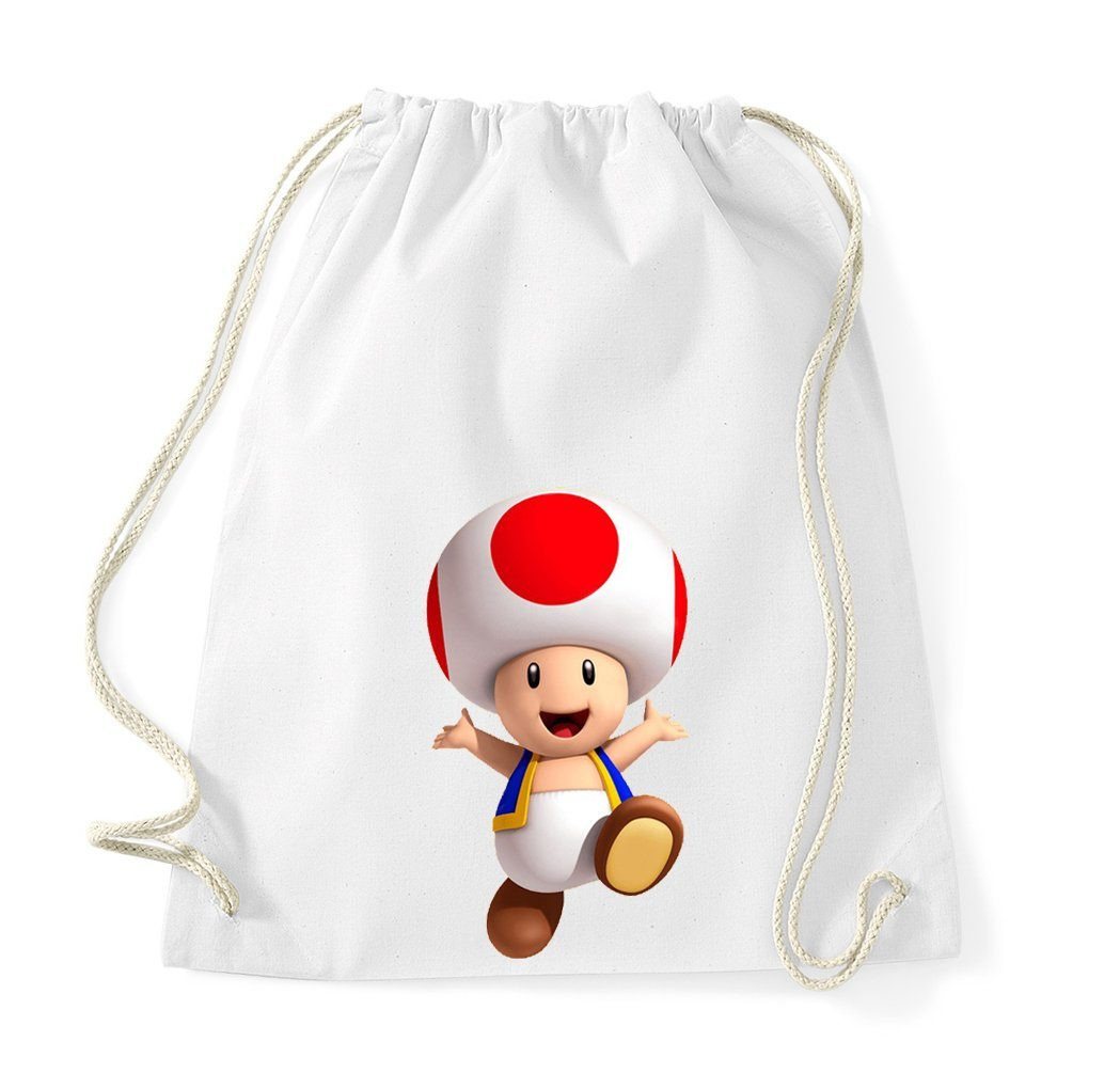 Youth Designz Turnbeutel Toad Baumwoll Tasche Turnbeutel, mit lustigem Frontprint von Youth Designz