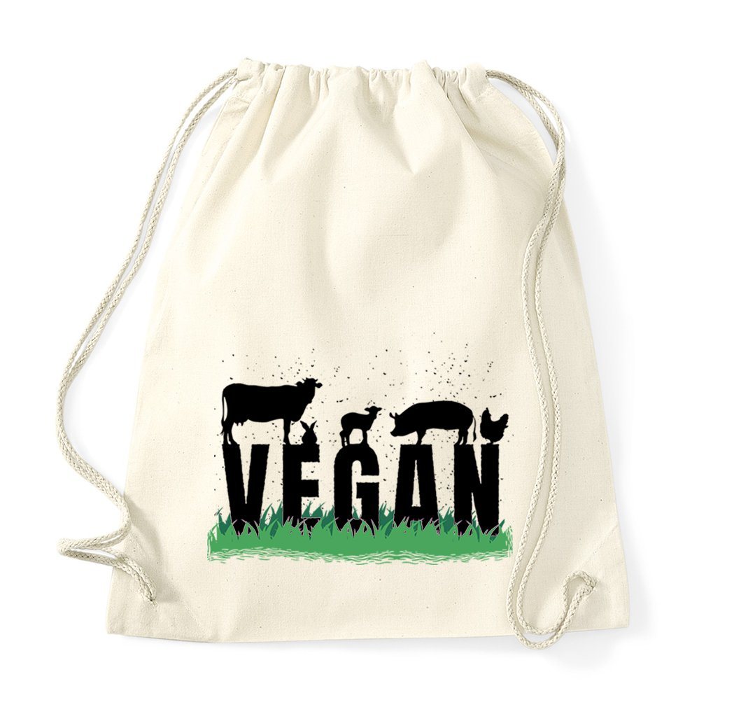 Youth Designz Turnbeutel Vegan Baumwolle Tasche, mit trendigem Logo Aufdruck von Youth Designz