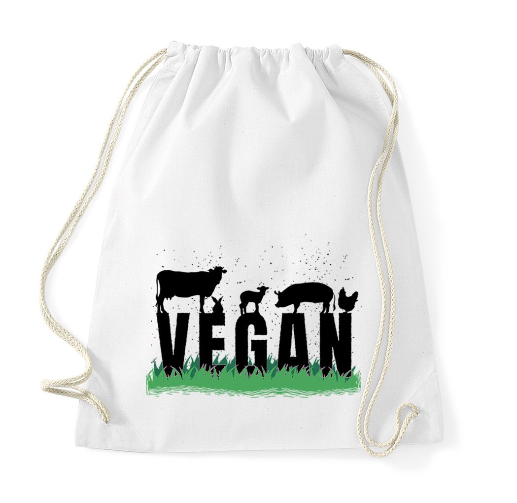 Youth Designz Turnbeutel Vegan Baumwolle Tasche, mit trendigem Logo Aufdruck von Youth Designz