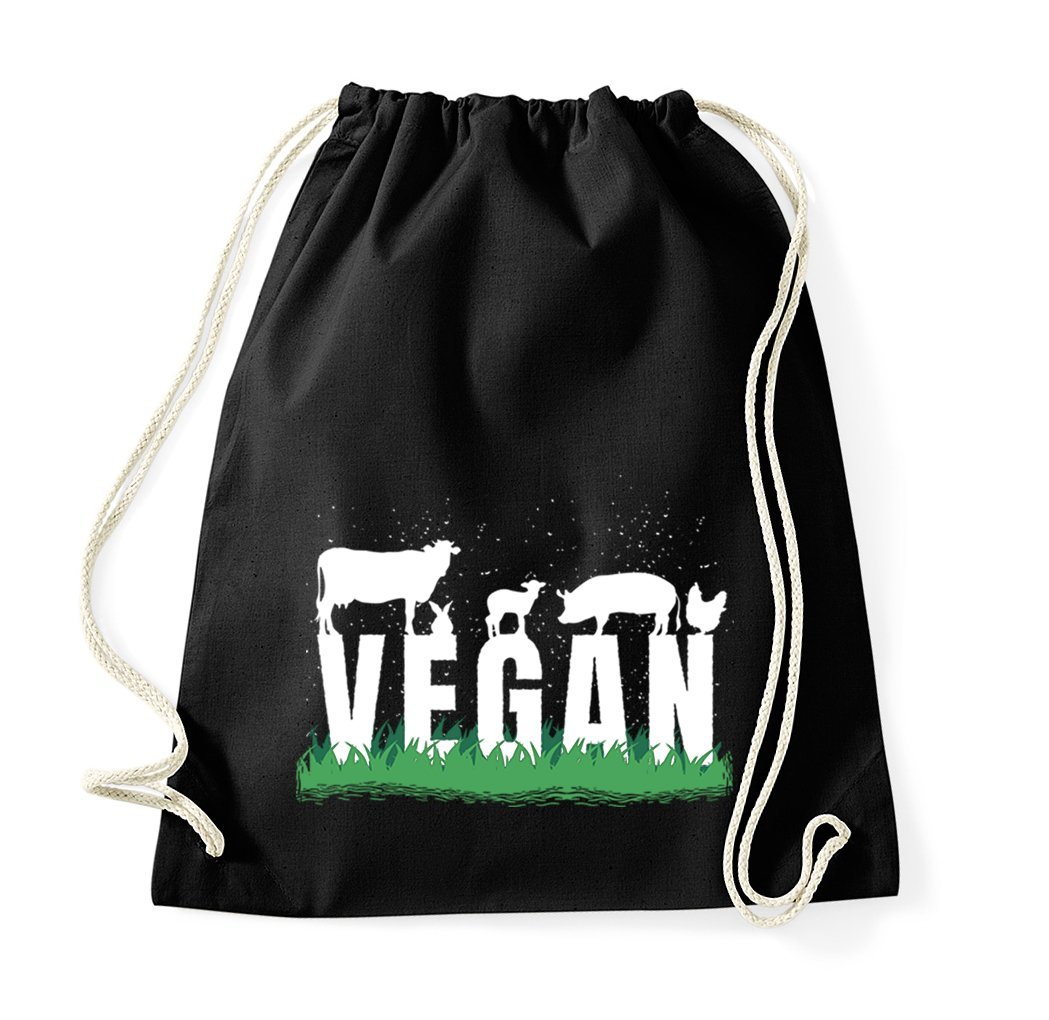 Youth Designz Turnbeutel Vegan Baumwolle Tasche, mit trendigem Logo Aufdruck von Youth Designz