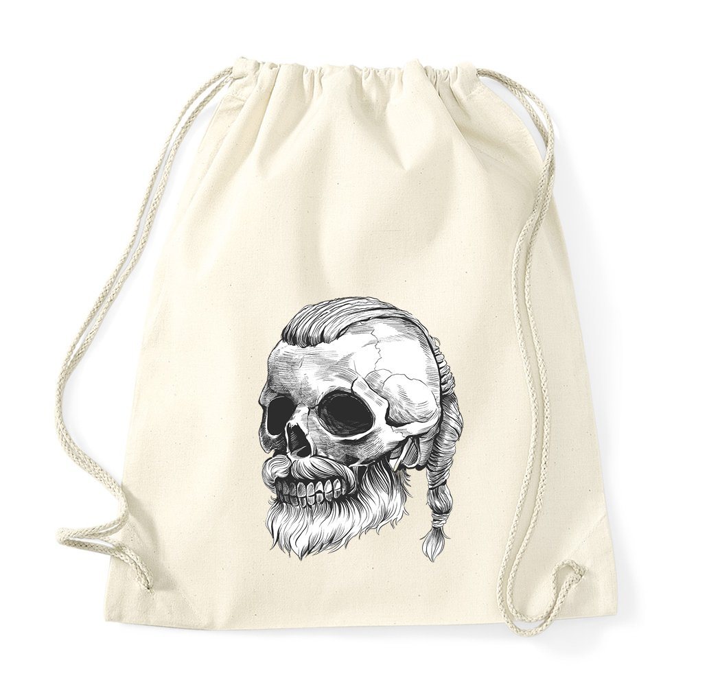 Youth Designz Turnbeutel Viking Totenkopf Baumwoll Tasche Turnbeutel, mit trendigem Print von Youth Designz