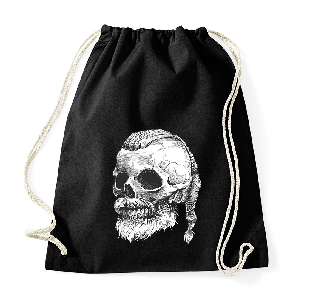 Youth Designz Turnbeutel Viking Totenkopf Baumwoll Tasche Turnbeutel, mit trendigem Print von Youth Designz