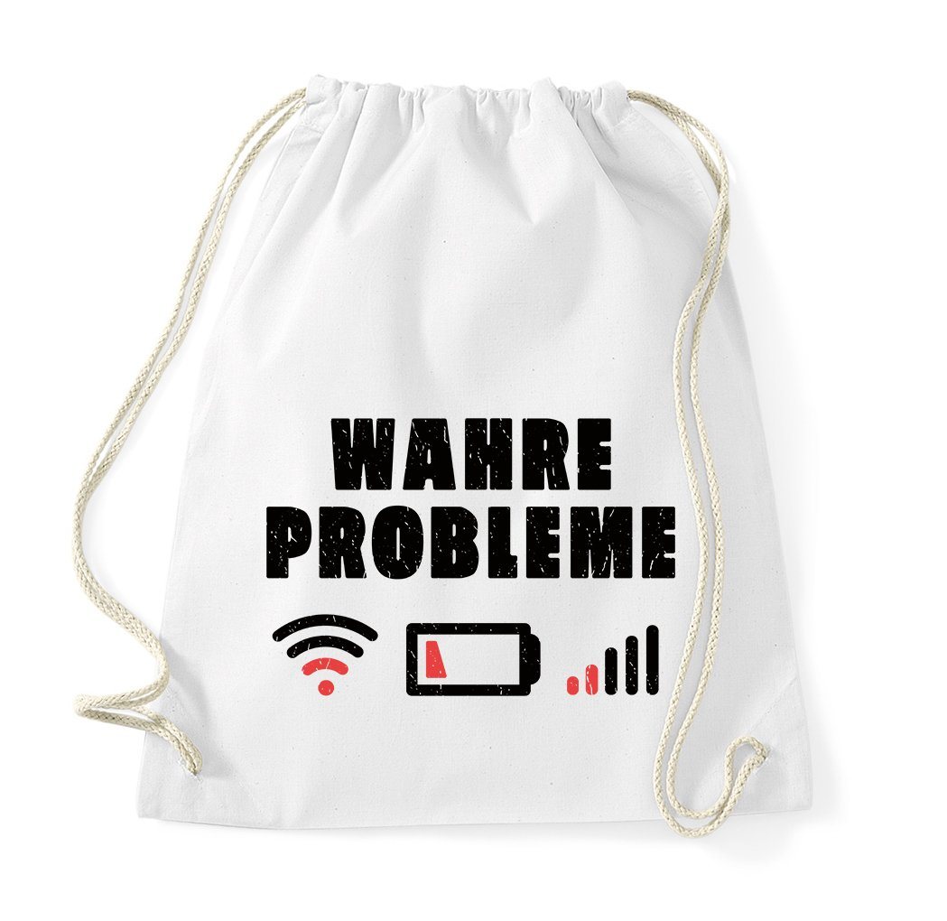 Youth Designz Turnbeutel Wahre Probleme" Baumwoll Tasche Beutel" von Youth Designz