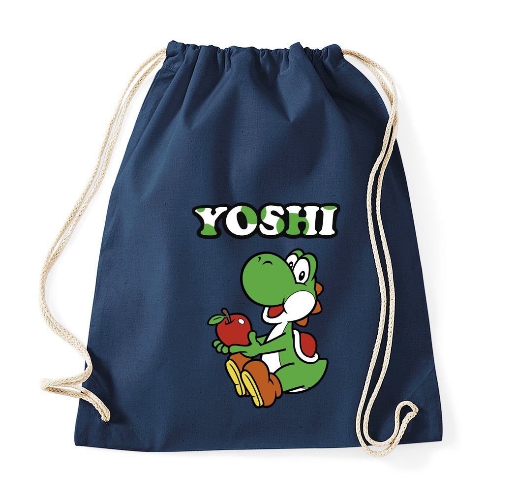 Youth Designz Turnbeutel Yoshi Baumwoll Tasche Turnbeutel, mit Trendigem Frontdruck von Youth Designz