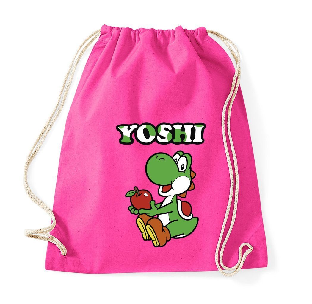Youth Designz Turnbeutel Yoshi Baumwoll Tasche Turnbeutel, mit Trendigem Frontdruck von Youth Designz