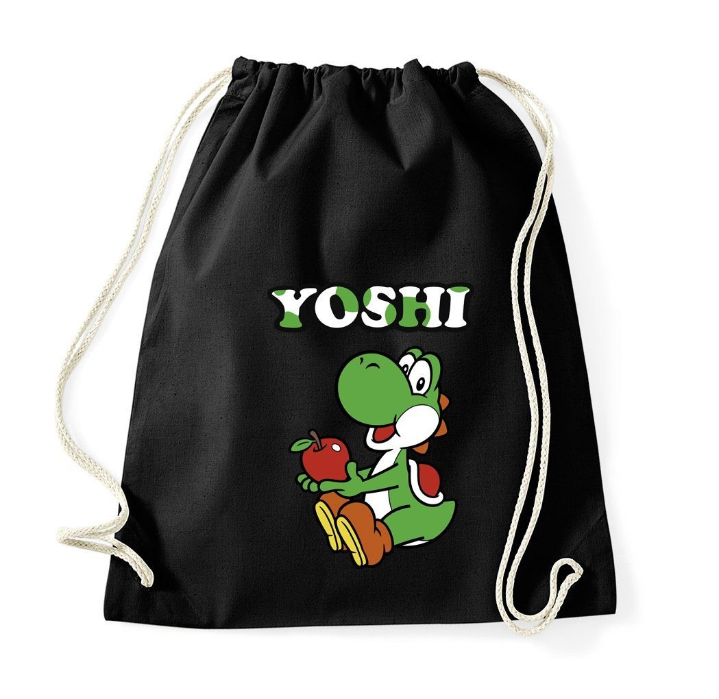 Youth Designz Turnbeutel Yoshi Baumwoll Tasche Turnbeutel, mit Trendigem Frontdruck von Youth Designz