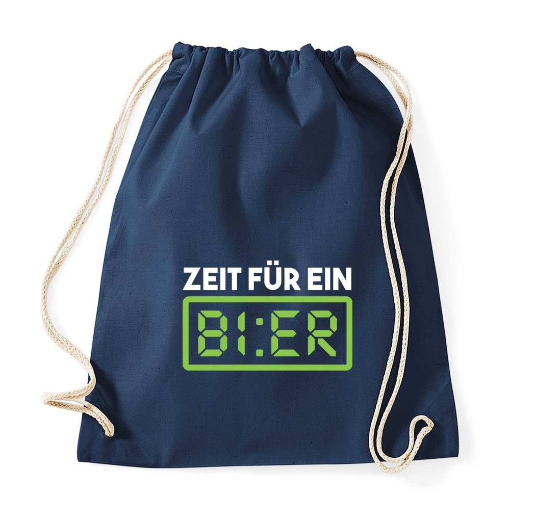 Youth Designz Turnbeutel Zeit Bier" Baumwoll Tasche Turnbeutel, mit lustigem Print" von Youth Designz