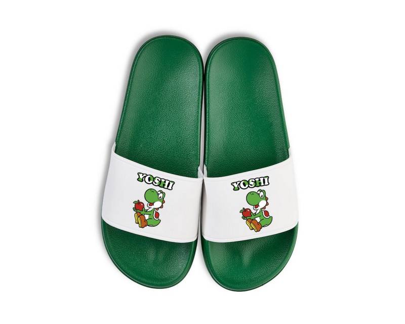 Youth Designz Yoshi Unisex Badelatschen Flip Flops Badeschuh mit lustigen Logo für Damen und Herren von Youth Designz