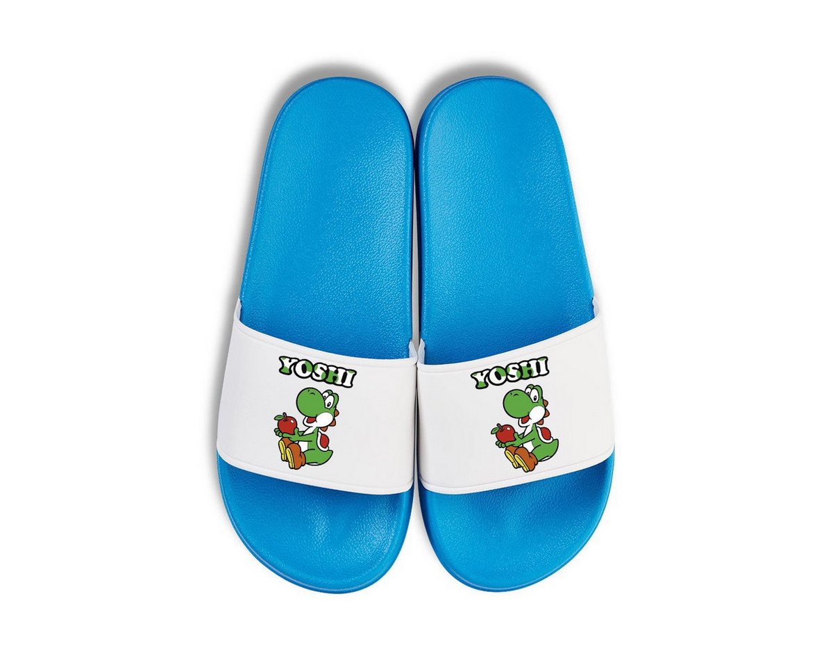 Youth Designz Yoshi Unisex Badelatschen Flip Flops Badeschuh mit lustigen Print für Damen und Herren von Youth Designz
