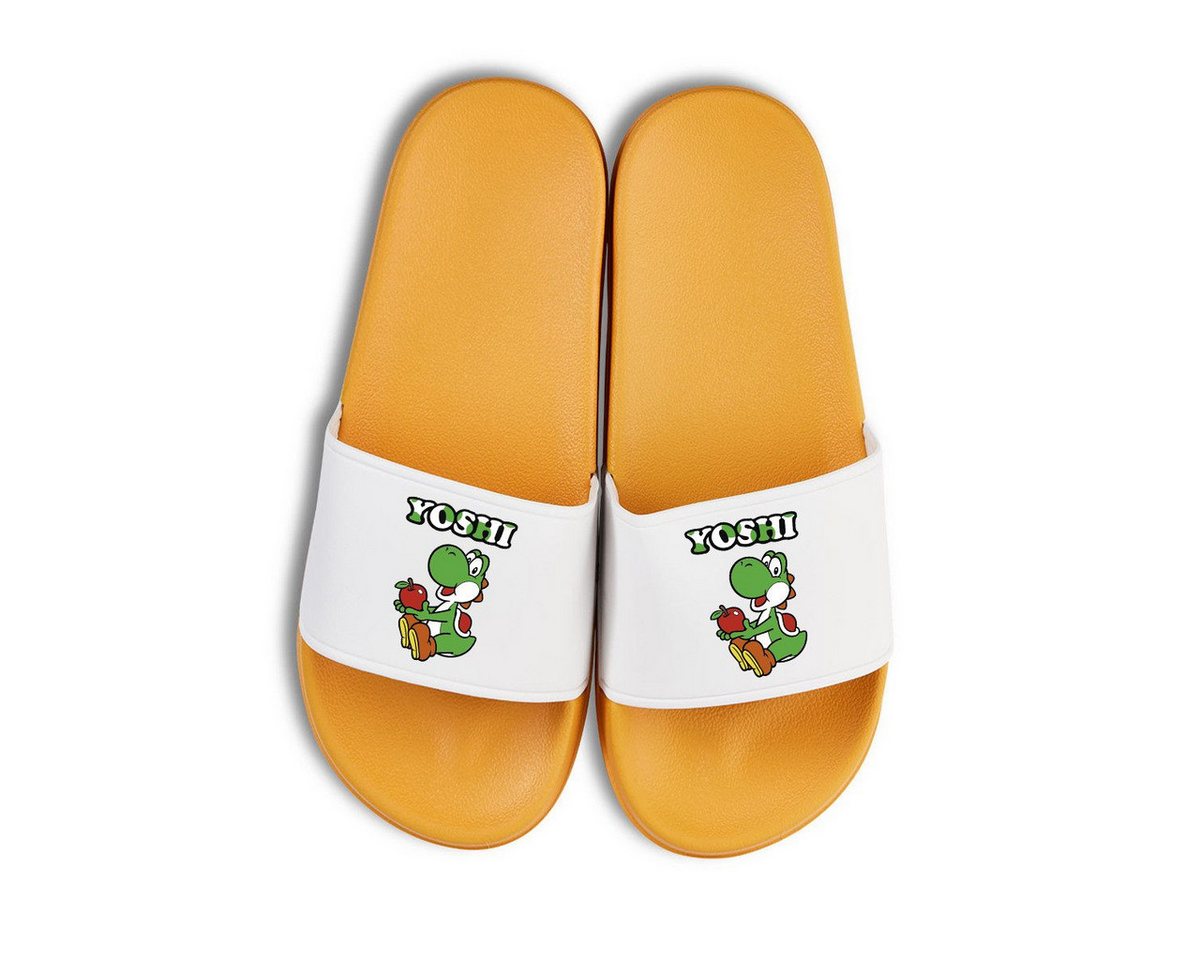 Youth Designz Yoshi Unisex Badelatschen Flip Flops Badeschuh mit lustigen Print für Damen und Herren von Youth Designz