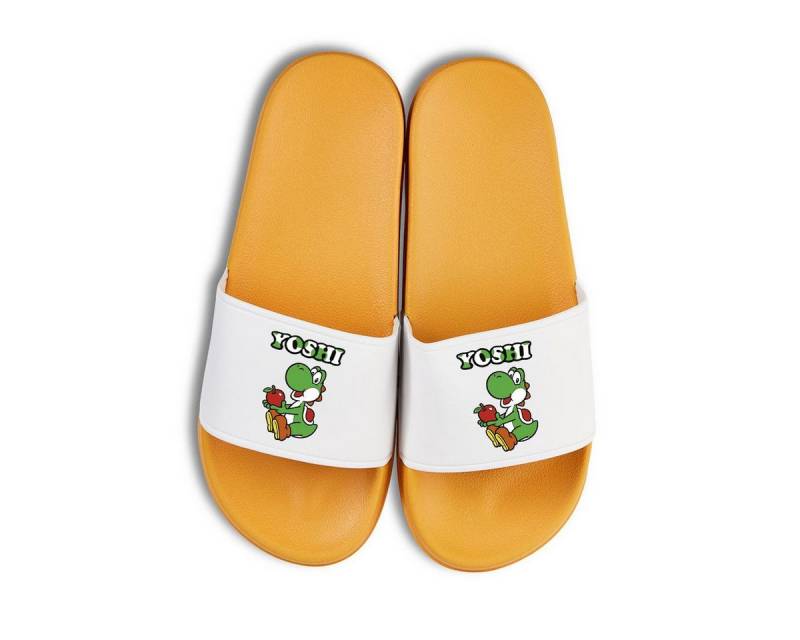 Youth Designz Yoshi Unisex Badelatschen Flip Flops Badeschuh mit lustigen Print für Damen und Herren von Youth Designz