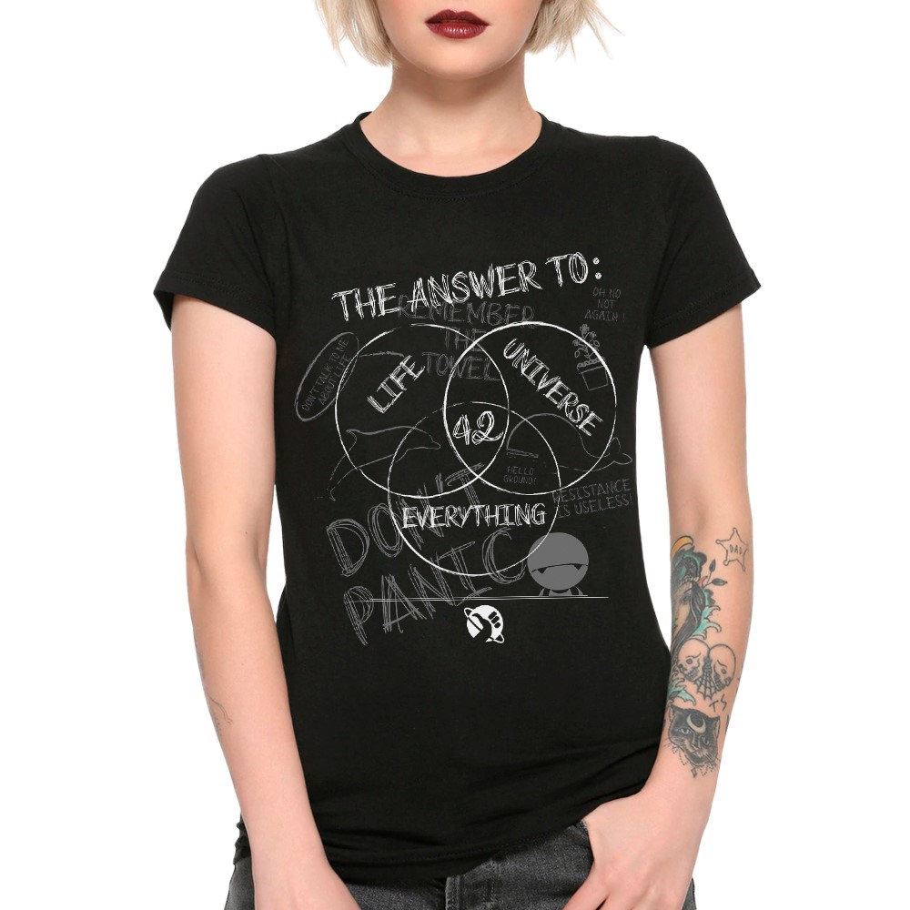 Antwort Auf Das Leben 42 Per Anhalter Durch Die Galaxie T-Shirt/Aus 100% Baumwolle Herren Damen Alle Größen | Yw-313 von YouthWindsInc