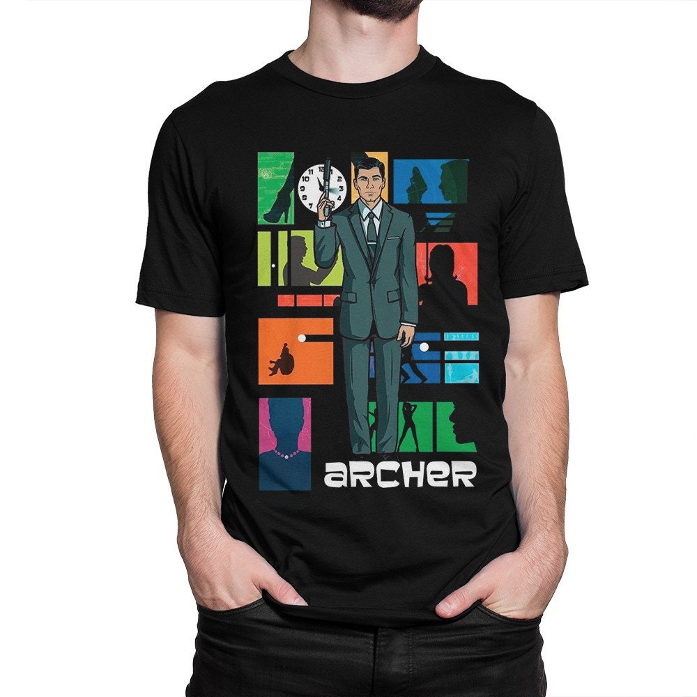 Archer Tv-Serie T-Shirt/100% Baumwolle Herren Damen Alle Größen | Yw-249 von YouthWindsInc