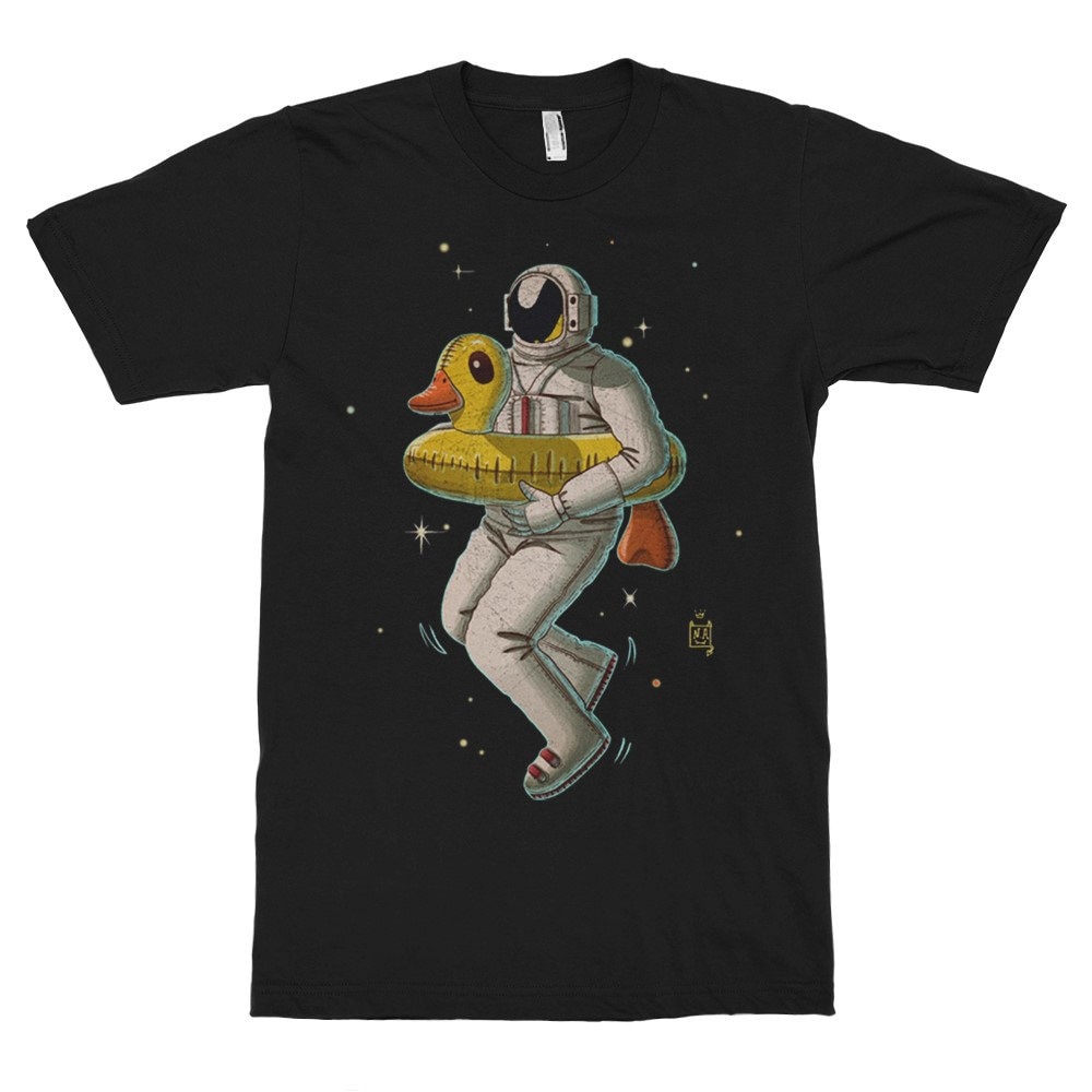 Astronaut Mit Circle Duck T-Shirt/100% Baumwolle Herren Damen Alle Größen | Yw-108 von YouthWindsInc
