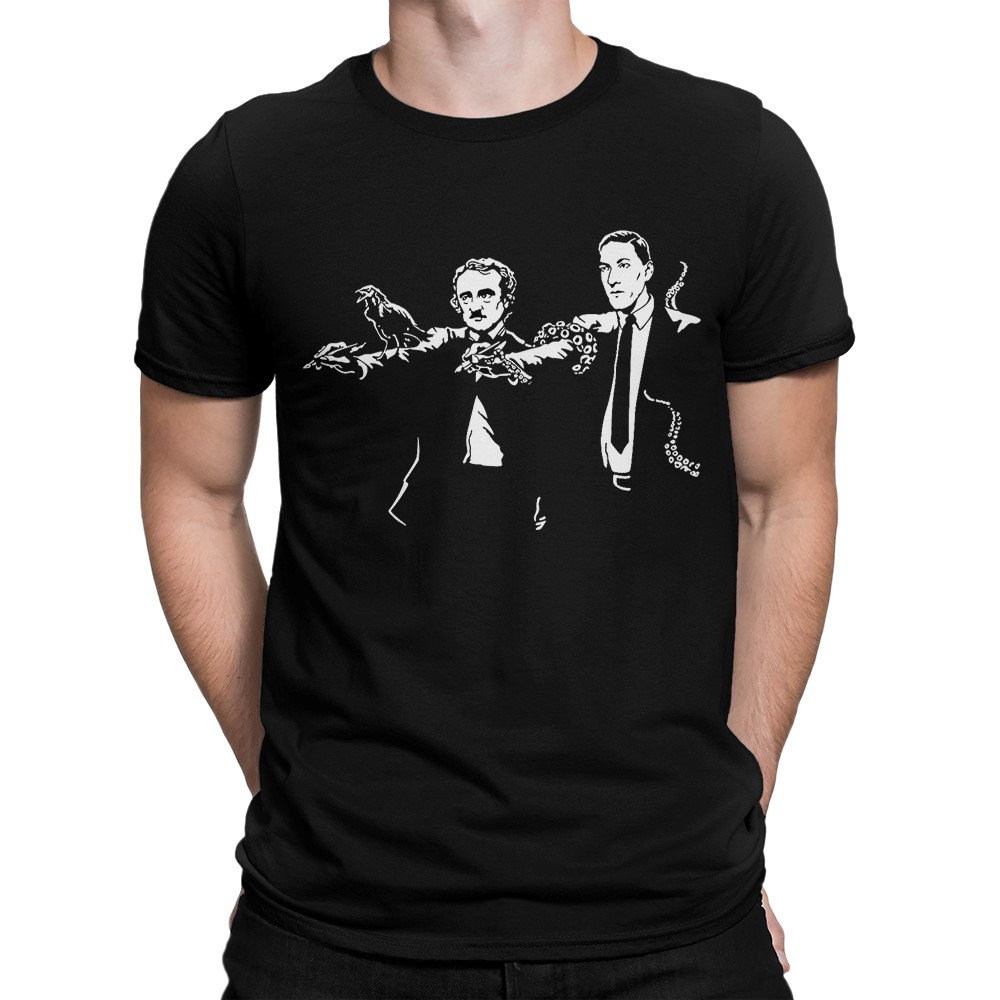 Edgar Allan Poe Und H.p. Lovecraft Pulp Fiction Style T-Shirt/100% Baumwolle Herren Damen Alle Größen | Yw-152 von YouthWindsInc