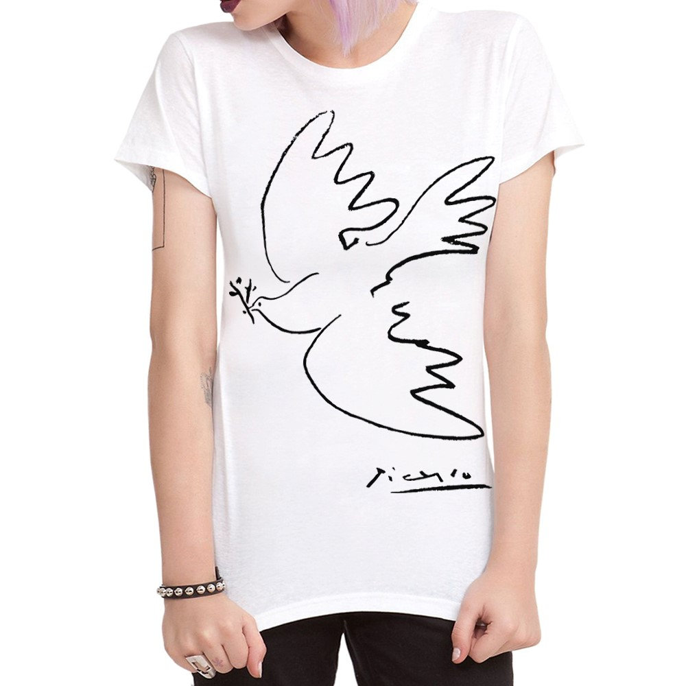 Friedenstaube Von Pablo Picasso T-Shirt/100% Baumwolle Herren Damen Alle Größen | Yw-145 von YouthWindsInc