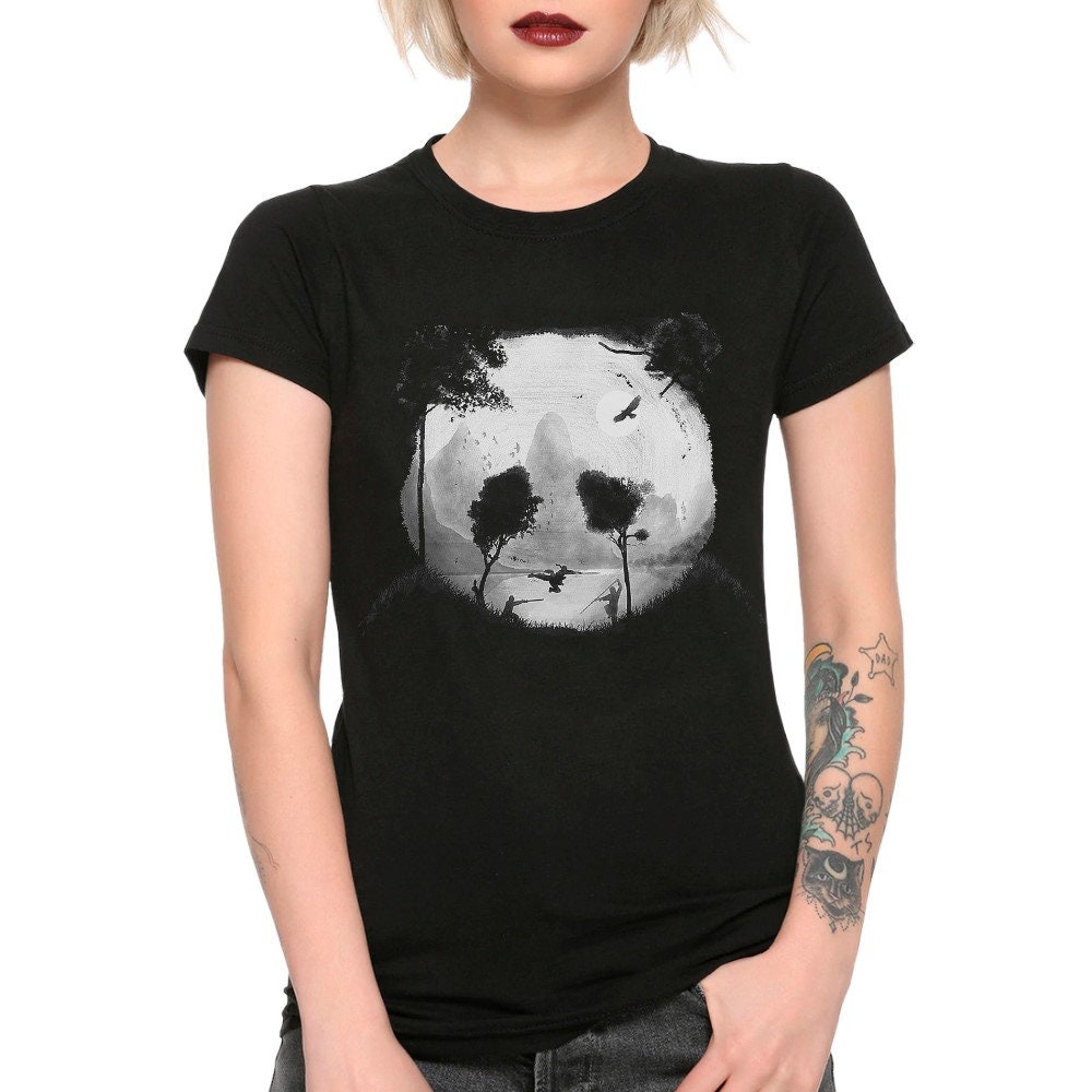Panda Original Art T-Shirt/100% Baumwolle Herren Damen Alle Größen | Yw-122 von YouthWindsInc