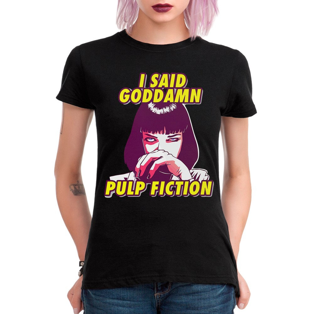Pulp Fiction Mia I Said Goddamn T-Shirt/Baumwoll-T-Shirt Männer Frauen Alle Größen | Yw-220 von YouthWindsInc