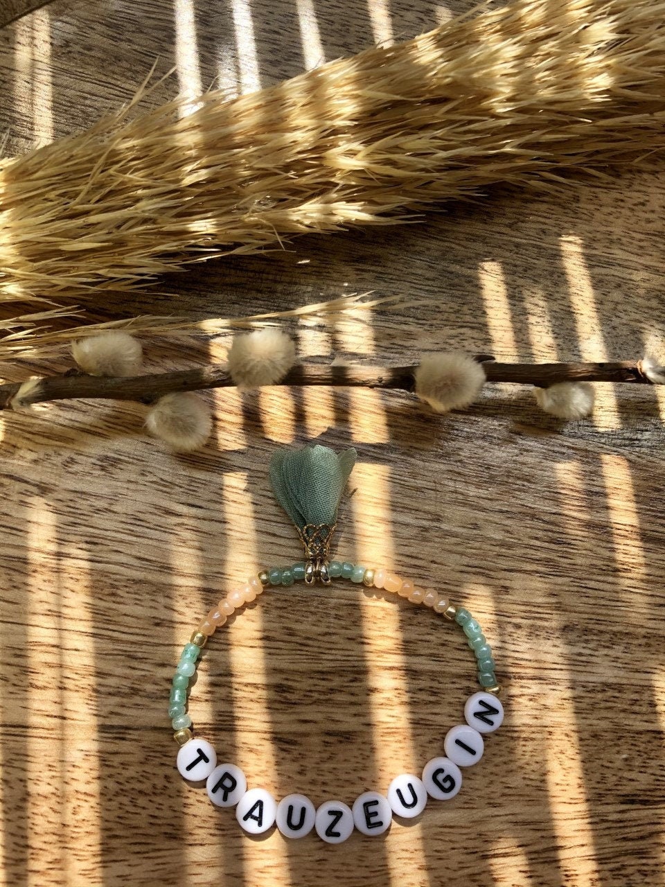 Trauzeugin Perlenarmband Braut - Rocailles-Perlen Rosé/Aquafarben Individualisierbar/Personalisiert, Fragen Trauzeugin Perlenarmband Braut - Rocailles-Perlen Rosé/Aquafarben Individualisierbar/Personalisiert, Fragen von YoutifulBoutique