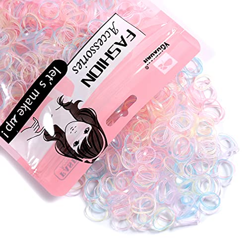 Mini Hair Elastics for Girls Transparent Rubber Bands, 1000 PCS, Multi Color Mini Hair Elastics for Girls Transparent Rubber Bands, 1000 PCS, Multi Color von Youxuan