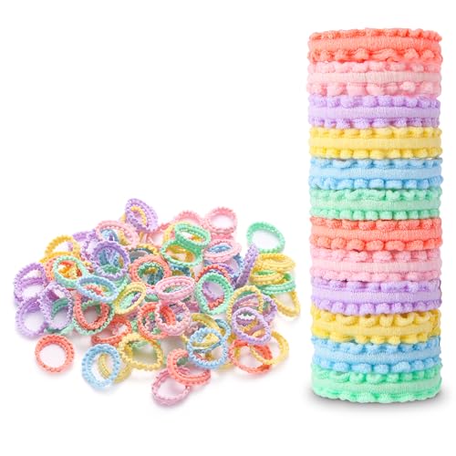 Youxuan Kleine elastische Haargummis, weich, dehnbar und nicht beschädigend, mehrfarbig, 100 Stück, starke, langlebige Mini-Gummibänder für Kleinkinder, Mädchen und Frauen Youxuan Kleine elastische Haargummis, weich, dehnbar und nicht beschädigend, mehrfarbig, 100 Stück, starke, langlebige Mini-Gummibänder für Kleinkinder, Mädchen und Frauen von Youxuan