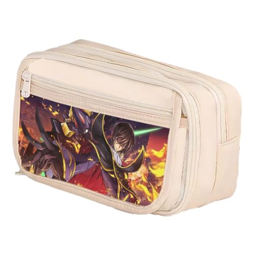 Youxy Anime Federmäppchen Kinder Lelouch Lamperouge Pencil Case Cartoon Gedruckt Federtasche Mäppchen Große Kapazität Schreibwaren für Studenten von Youxy