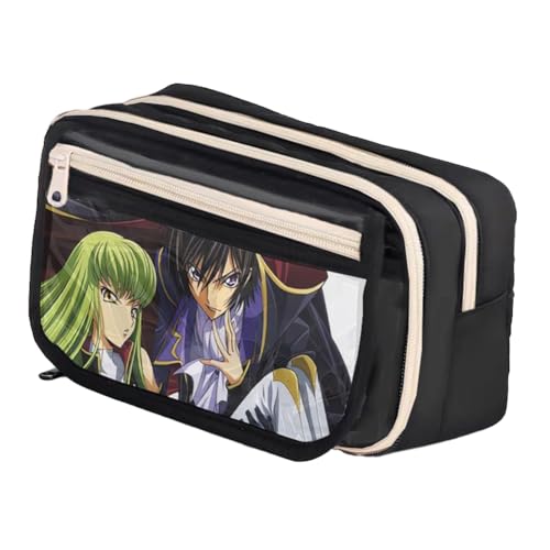Youxy Anime Federmäppchen Kinder Lelouch Lamperouge Pencil Case Cartoon Gedruckt Federtasche Mäppchen Große Kapazität Schreibwaren für Studenten von Youxy