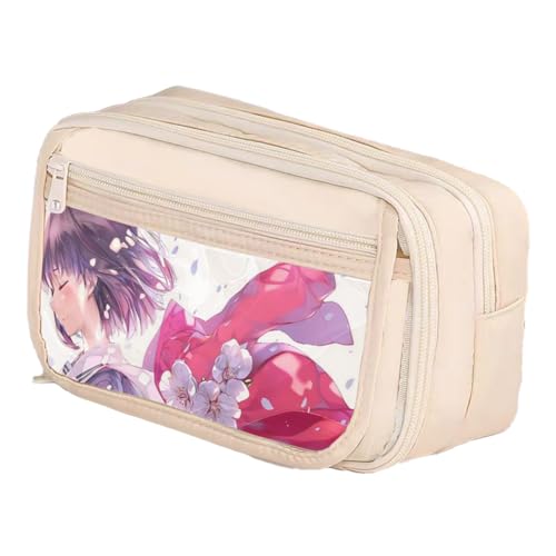 Youxy Anime Federmäppchen Teenager Kira Yoshikage/Joseph Joestar Pencil Case Print Tasche Große Schreibwaren Studenten Back to School für Jungen Mädchen von Youxy