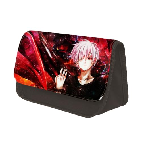 Youxy Anime Kaneki Ken Federmäppchen Kirishima Toka/Kamishiro Rize Stiftebox Große Kapazität Federmäppchen Cartoon Schreibwaren Tasche Schulbedarf für Mädchen Jungen, Typ 14, Federmäppchen von Youxy