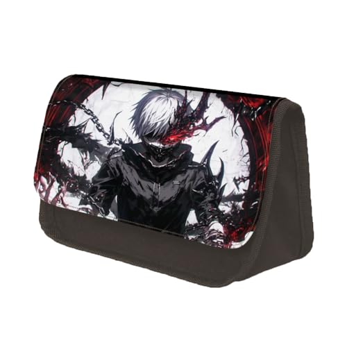 Youxy Anime Kaneki Ken Federmäppchen Kirishima Toka/Kamishiro Rize Stiftebox Große Kapazität Federmäppchen Cartoon Schreibwaren Tasche Schulbedarf für Mädchen Jungen, Typ 15, Federmäppchen von Youxy