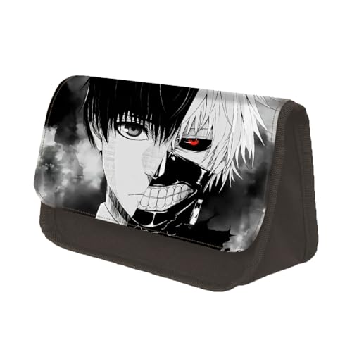 Youxy Anime Kaneki Ken Federmäppchen Kirishima Toka/Kamishiro Rize Stiftebox Große Kapazität Federmäppchen Cartoon Schreibwaren Tasche Schulbedarf für Mädchen Jungen, Typ 16, Federmäppchen von Youxy